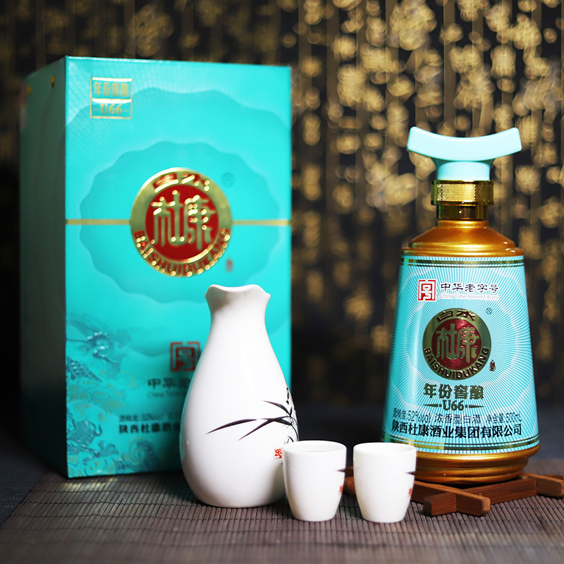 白水杜康52度年份窖酿U66杜康白酒浓香型粮食酒整箱6瓶送礼自饮酒