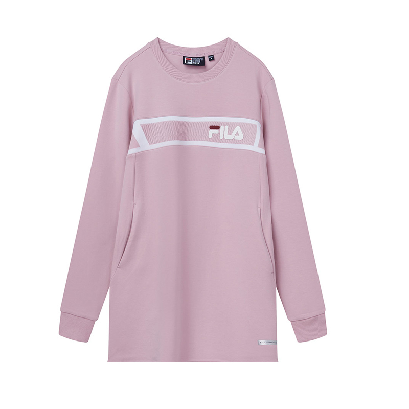 fila斐乐女长款套头卫衣f11w938218f视频