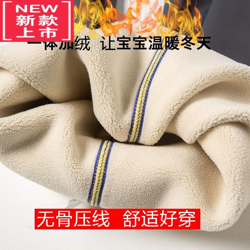 可莉允女童鲨鱼裤加绒加厚儿童瑜伽芭比保暖裤秋冬外穿女孩一体绒打底裤图片