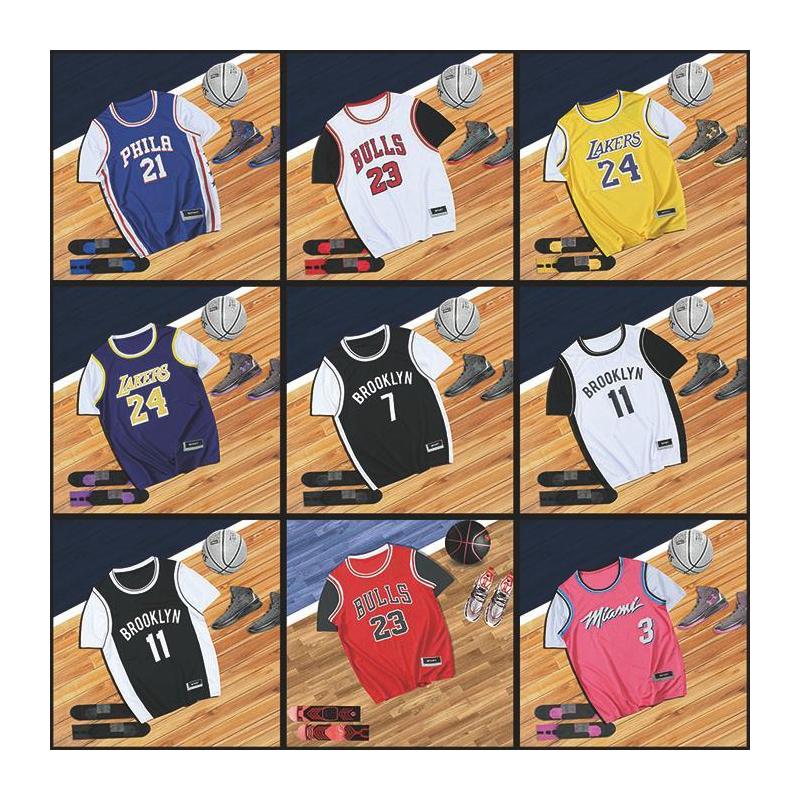 运动服套装夏假两件欧文科比詹姆斯篮球服男女班服潮流跑步训练服a5