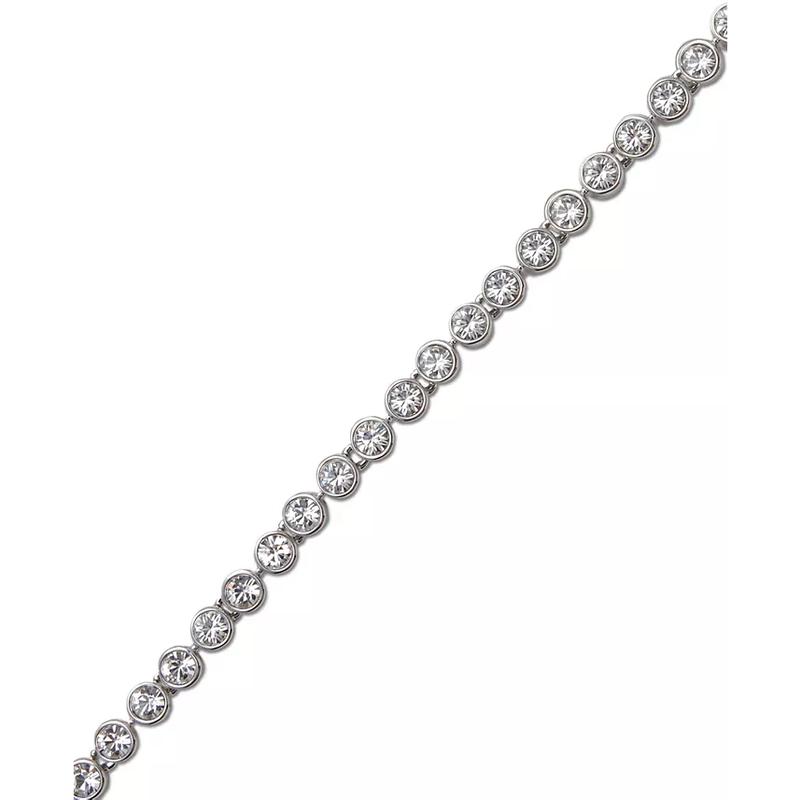 施华洛世奇(SWAROVSKI)小号水晶网球手链女士经典百搭配饰银色金属闪耀水晶手镯高清大图