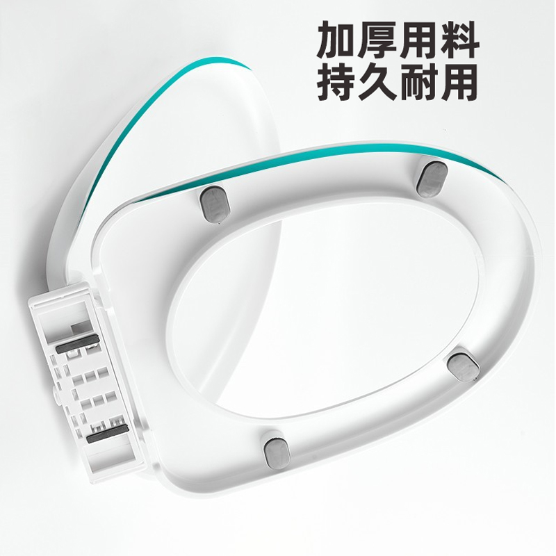 尔沫坐便器盖板家用马桶盖子U形通用马桶圈配件坐便器盖子V型加厚马桶盖板厕所板加厚坐垫圈高清大图