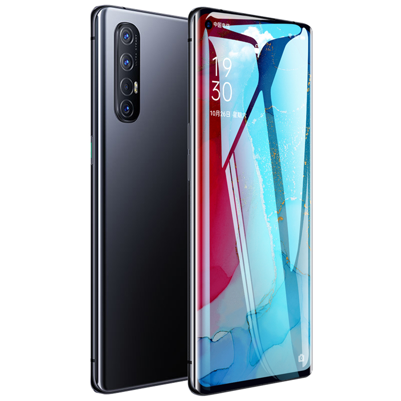 opporeno3por钢化膜reno3pro手机膜全屏覆盖reno3曲面5g版oppo全包无