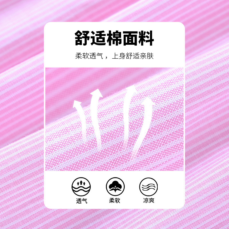 [99元3件]铅笔俱乐部童装2024夏装新款女童连衣裙儿童条纹裙子中大童衬衫裙