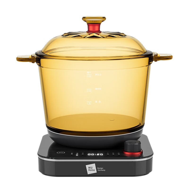 米技 多功能玻璃电煮锅 ECE-GS30 家用多功能锅 4L