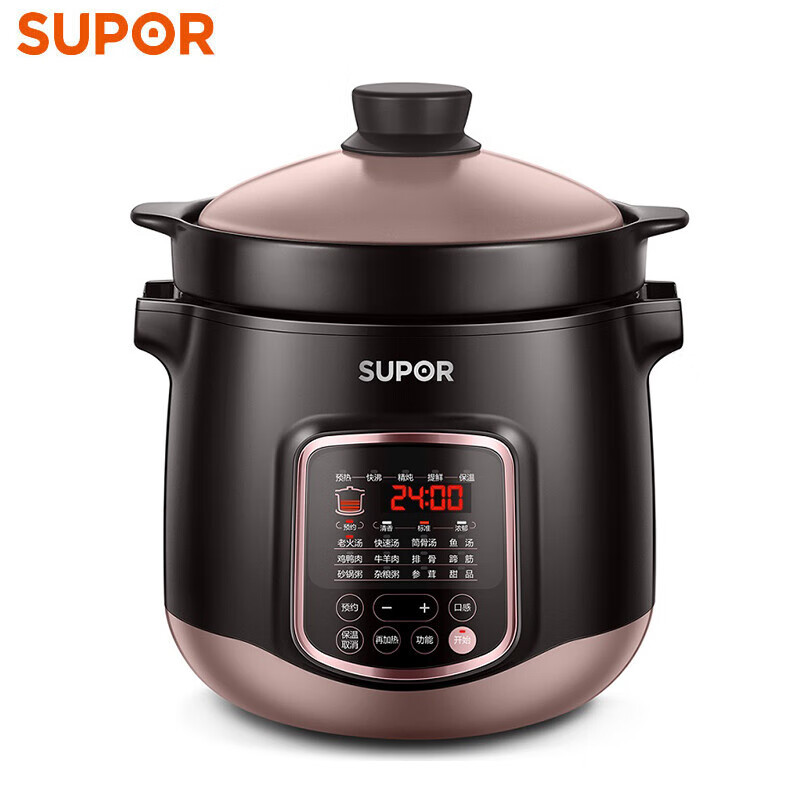 苏泊尔(SUPOR)DG60YC13 电炖锅炖盅家用中华炽陶炖汤盅养生煮粥煲汤智能预约十二大特色功能电砂锅