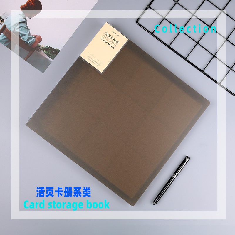 三维工匠活页相册影集大容量集票本飞机火车电影收藏册飞机旅行旅游景点票情侣照片纪念 PP黑色活页9格/82x82mm/贺卡高清大图