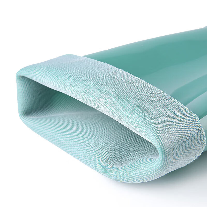 猎邺 女士高筒雨鞋 防水防滑耐油耐酸碱水鞋劳保胶鞋透气内里 绿色 40高清大图