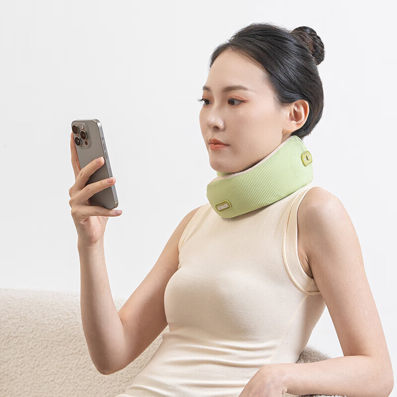SOIKOI司崎库 智能热敷颈托枕 SK-P005(绿色)高清大图