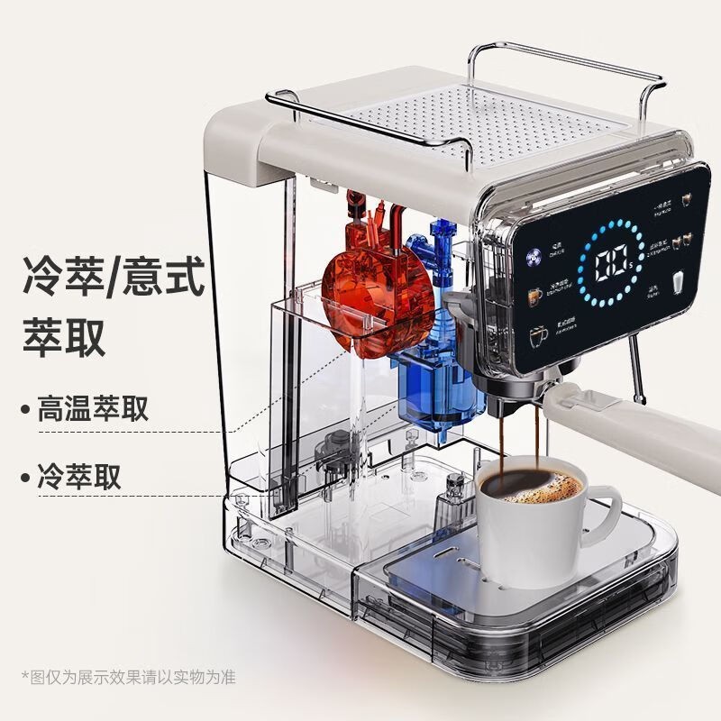 施耐德(Schneider) 意式半自动研磨一体咖啡机 低温冷萃 SWK-XCF06高清大图