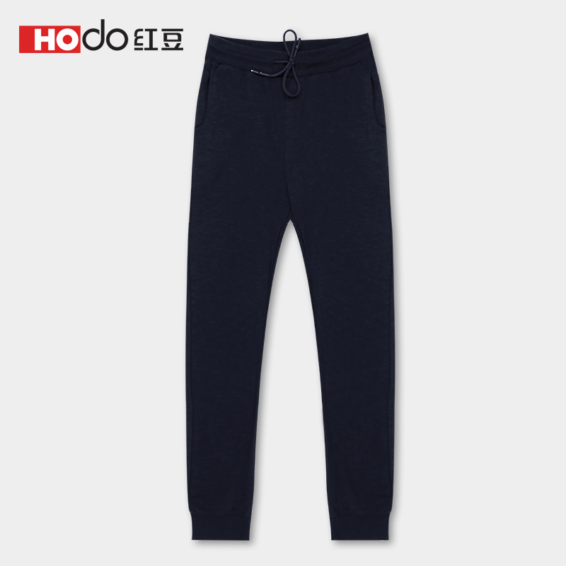 HODO红豆男装 男士卫裤 2019秋季新款时尚微弹针织松紧抽绳休闲裤运动卫裤男