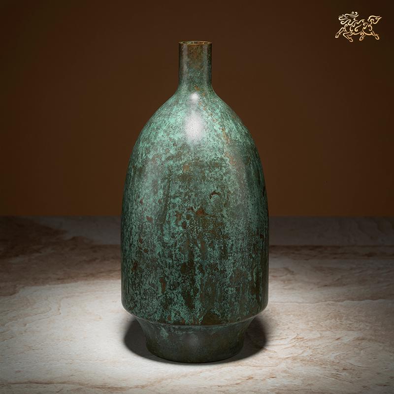 美帮汇全铜摆件《高冈铜器之九寸砲胴型》工艺品 饰品花瓶高清大图