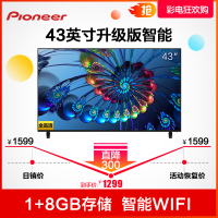 先锋(Pioneer)LED-43B570P 43英寸 全高清 智能 1G+8G大存储 9核液晶电视