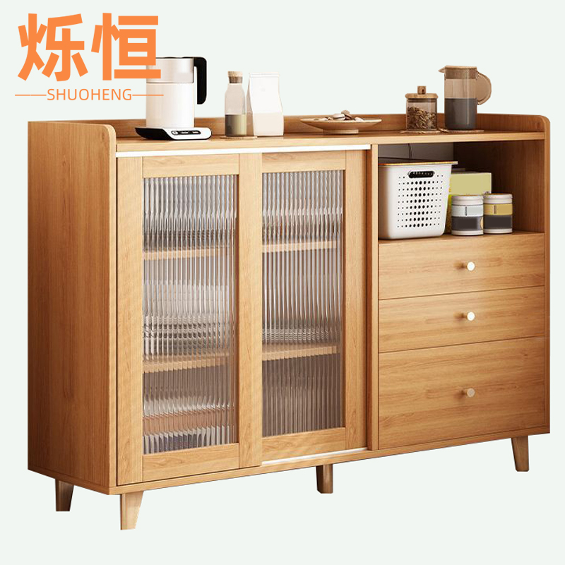 烁恒餐边柜三抽移门台高清大图