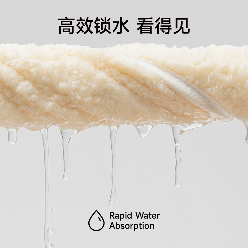 最生活干发浴帽柔软强吸水加厚浴帽包头巾速干擦头高清大图