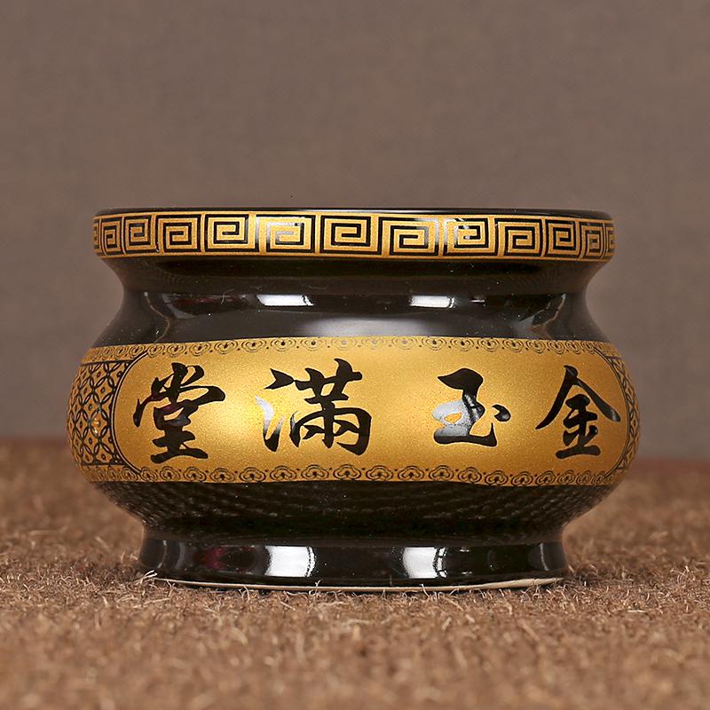 美帮汇陶瓷香炉香炉香薰炉观音关公供奉佛像佛教用品香炉盘香炉高清大图