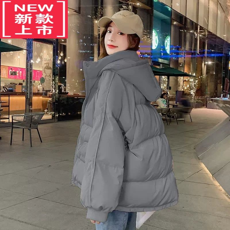 可莉允加厚面包服短款羽绒棉服女大童12初中学生宽松冬季15外套棉衣13岁图片