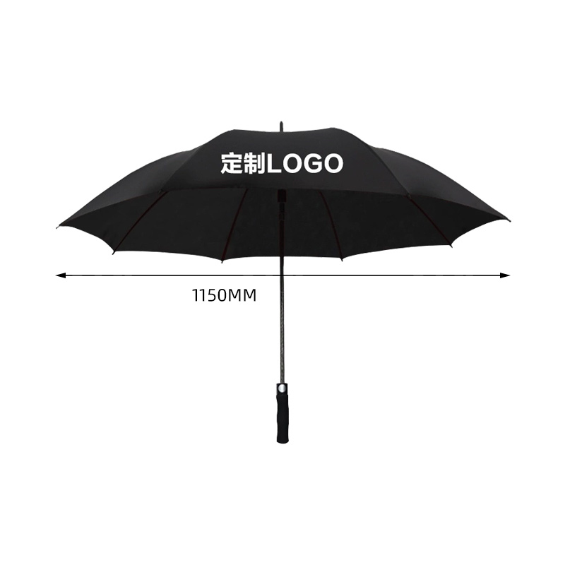 翌嘉 YJ5081606全纤维双层雨伞 可定制logo可印图案 外黑内黑 伞直径115cm 10把起订高清大图