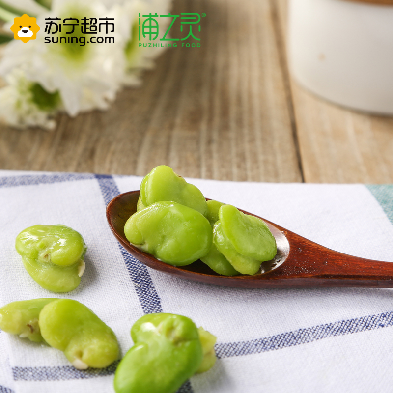 浦之灵 去皮蚕豆仁 欧式蚕豆瓣 冷冻蔬菜 300g/袋装高清大图