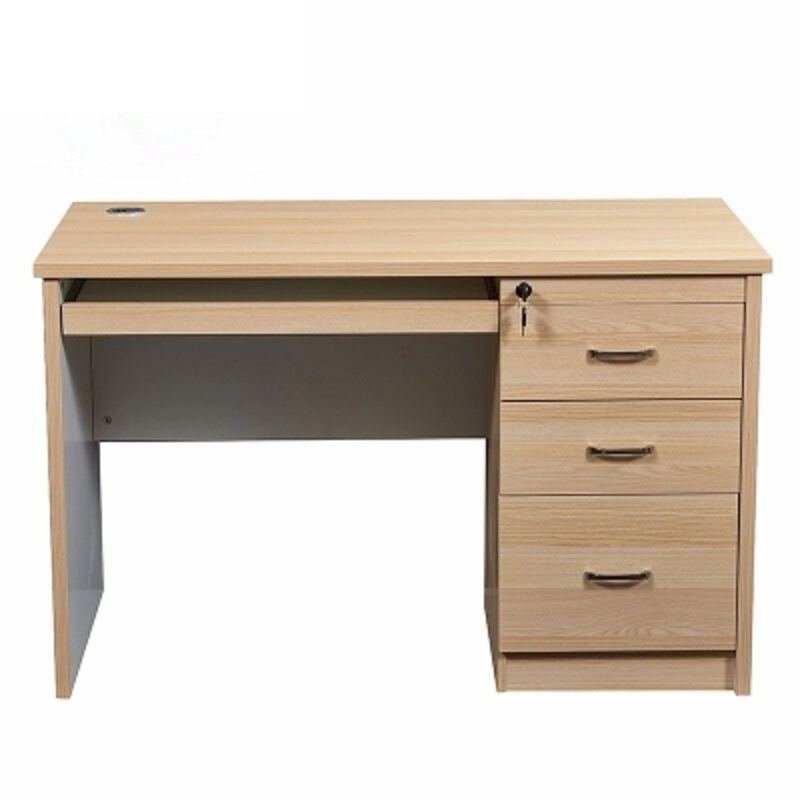 尊办公桌1200600mmpu键盘带柜材料原木色一套