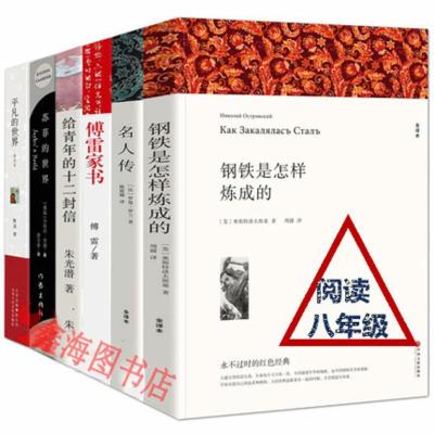 正版八年级下册课外阅读名著书籍必读全套6册初二原著苏菲的世界平凡的世界给青年的十二封信钢铁是怎样炼成的傅雷家书名人传Z