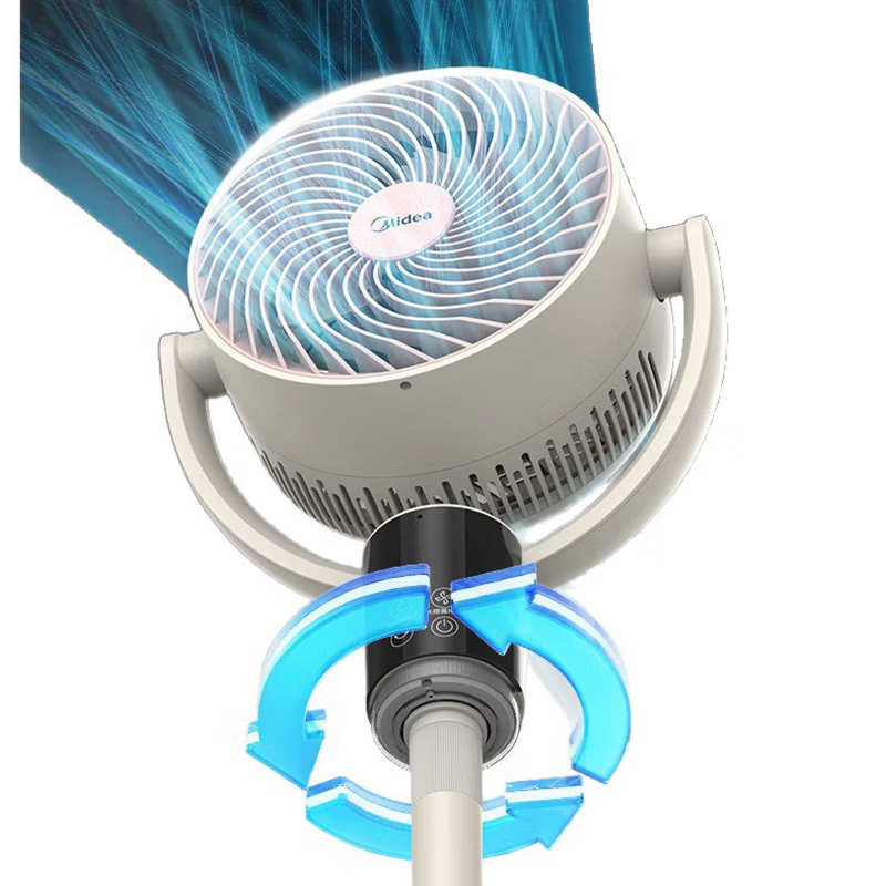 美的(Midea)空气循环扇智能语音落地扇家用轻音台立两用摇头扇3D立体循环电风扇除菌扇叶风扇GAI24TD六档风速调节高清大图