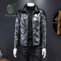 【七匹狼国际公司授权WOLF TREK 】羽绒服男2020年新款短款冬装轻薄亮面秋冬季外套潮流帅气男装潮牌 立领