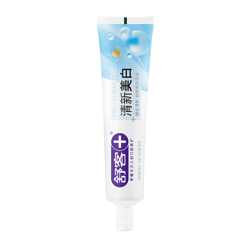 舒客 牙膏 清新美白口气防蛀亮白 牙膏185克(清爽薄荷)*1支