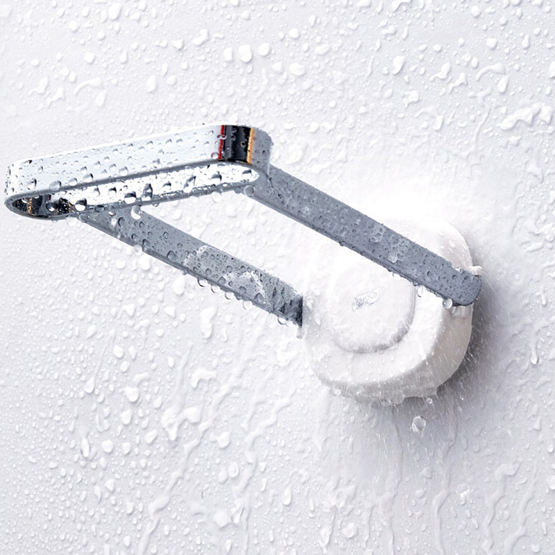 太力吸盘挂钩多功能收纳架免打孔粘可折叠*1个装AW767高清大图