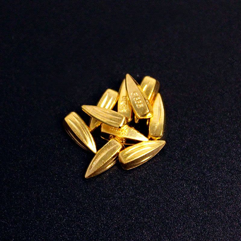 素竹 足金/黄金金条 素竹系列瓜子金豆 投资收藏赠礼 配送收纳瓶一个图片