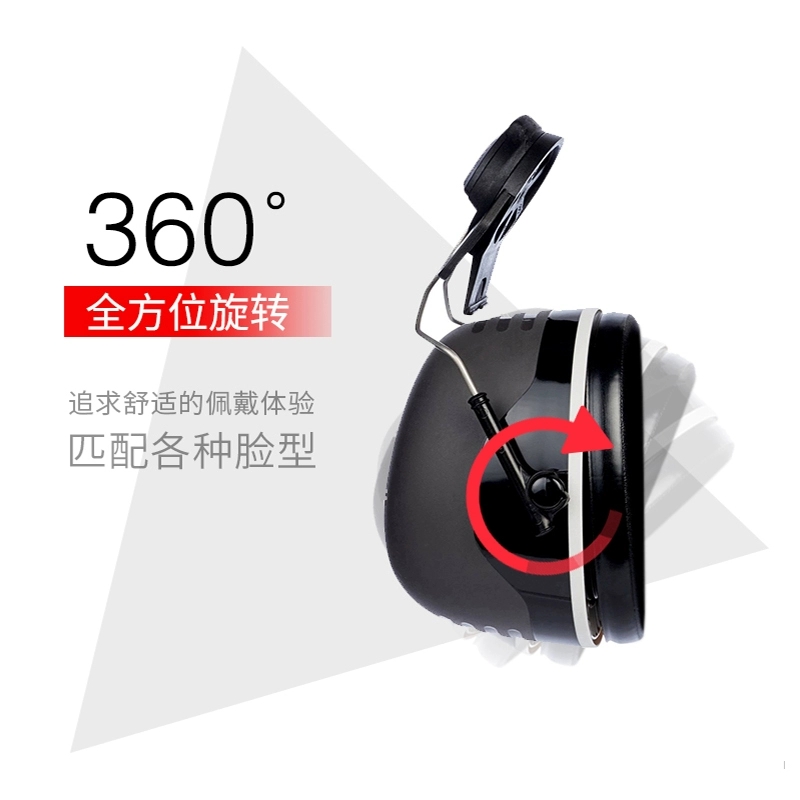 3M X5P3隔音耳罩挂安全帽防噪耳机建筑工地工作工业超强降噪音用高清大图