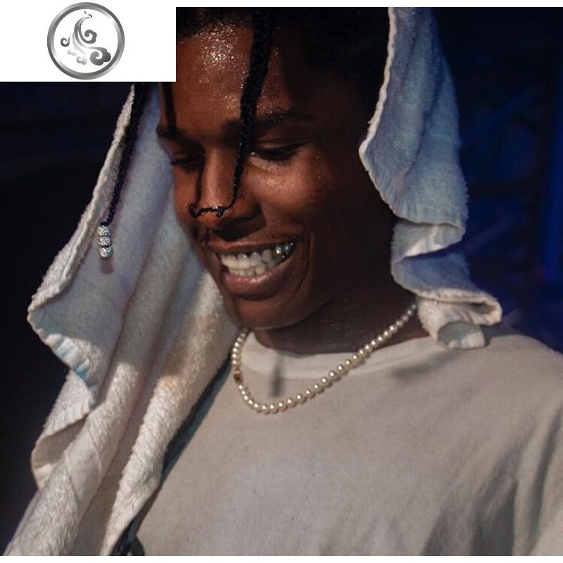 欧美流行asap rocky同复古人造珍珠项链男女嘻哈锁骨链情侣choker
