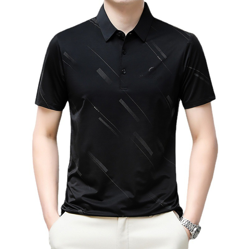 夏季新款男士polo衫纯色短袖t恤男韩版休闲翻领宽松大码男装t