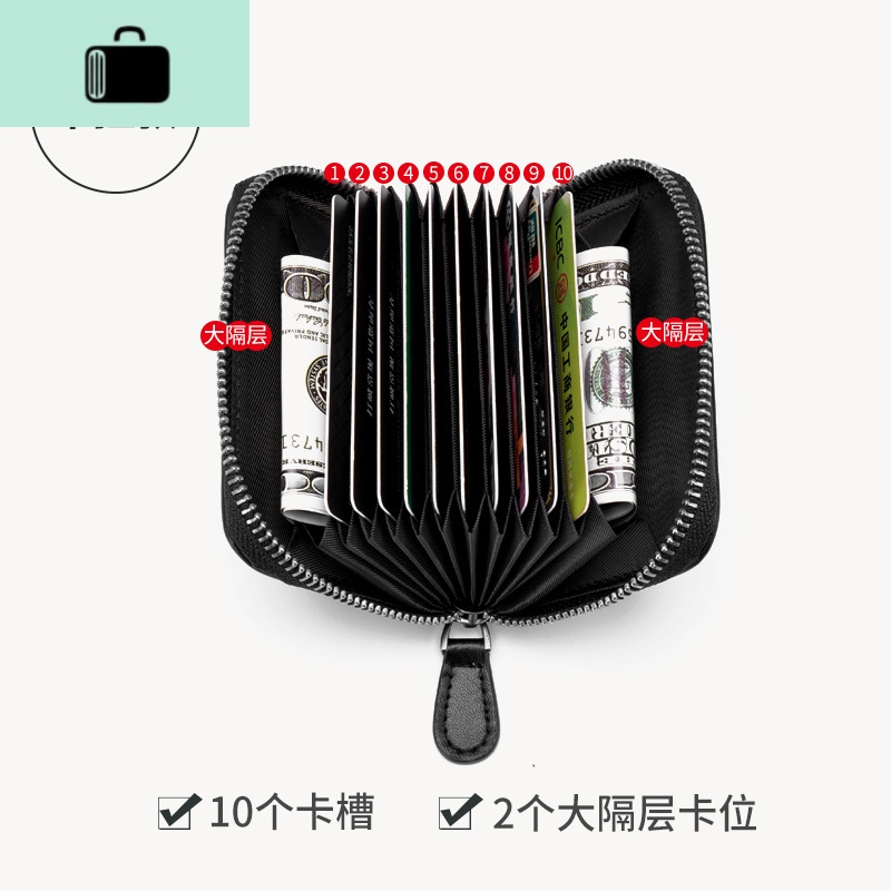 新款皮男式拉链皮编织卡包 多卡位女式信用卡片包 女士卡套潮NEW LAKE女士钱包/卡包高清大图