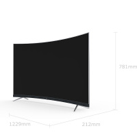 TCL 55T3 55英寸 前置音响 人工智能金属超薄 64位34核 4K+HDR 超高清智能 曲面电视（枪色）