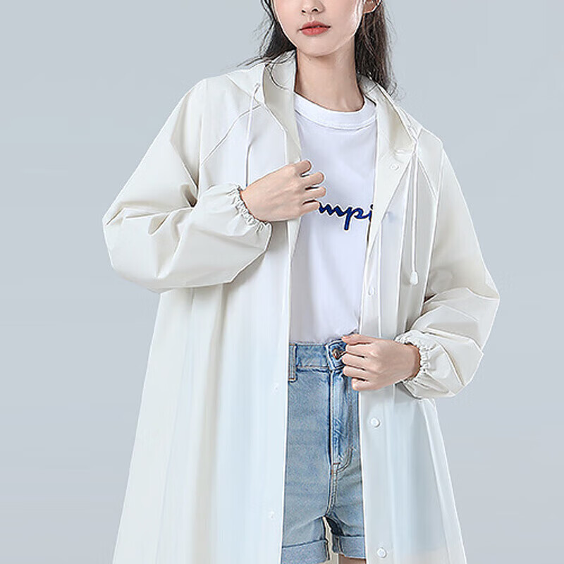 四万公里 SW7606 一次性雨衣 123cm(单位:件)椰奶白高清大图