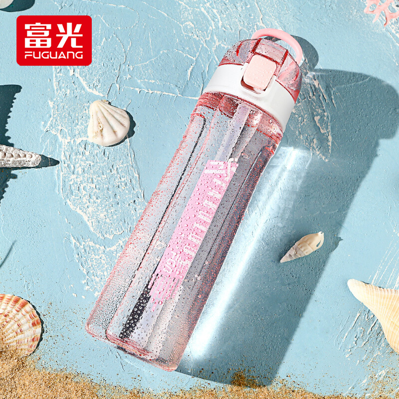 富光大容量tritan材质便携男女可爱随手杯少女运动塑料创意吸管水杯 750ml