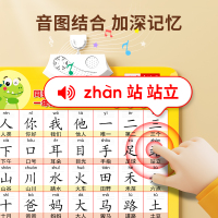 2025新版小学一年级上册语文识字认字有声挂图儿童启蒙卡片拼音