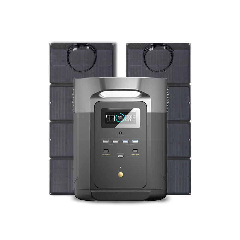 ECOFLOW正浩新品户外电源房车游艇移动电站大容量大功率户外电池 DELTA-MAX-2000W+2块160W太阳能板