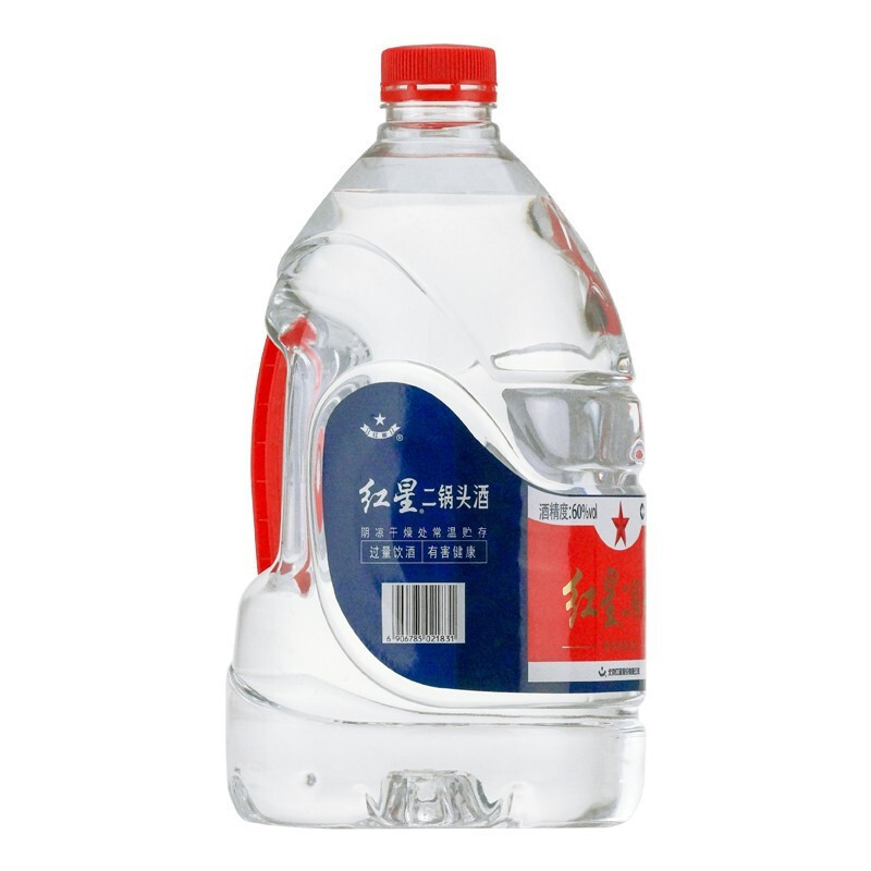 红星 白酒 二锅头 60度 5L 桶装 清香型白酒 (新老包装随机发货)