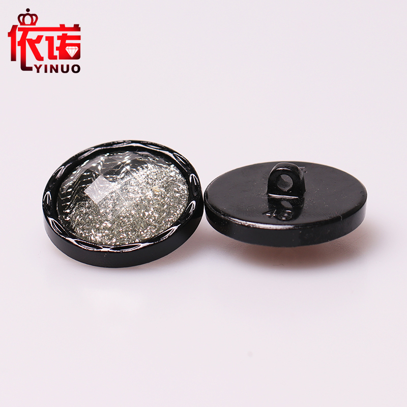 家柏饰(CORATED)树脂纽扣 毛呢大衣毛衣女装外套大钮扣 黑色扣子服装辅料高清大图