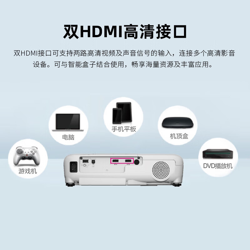 爱普生(EPSON)CB-W53 投影仪 3LCD投影机 培训(4000流明 WXGA高清)高清大图