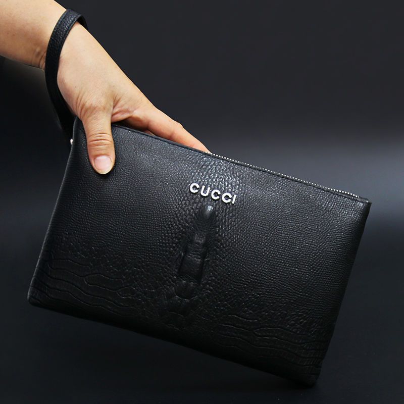 派尼美特新款男真皮手包大容量包商务信封包手提包头层牛皮手拿包男士