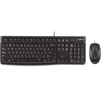罗技 (Logitech)MK120有线键盘鼠标套装 家用台式机笔记本电脑USB通用办公键鼠套装 单位:件