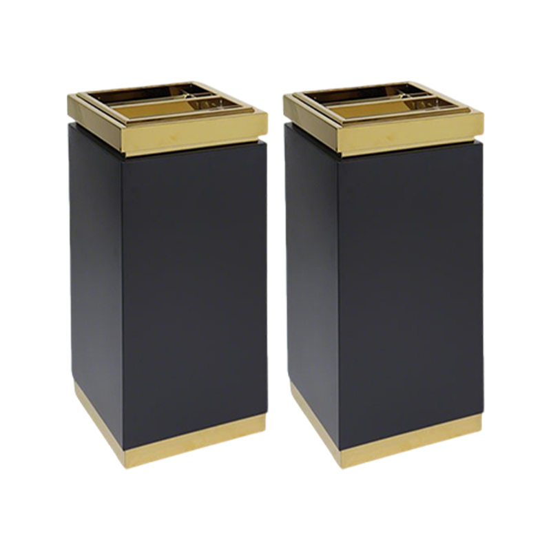 卫未来 立式垃圾桶 钛金黑烤漆 个高清大图