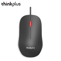 联想thinkplus有线鼠标大尺寸光电小黑鼠定位精准手感舒适顺滑 ThinkPad鼠标
