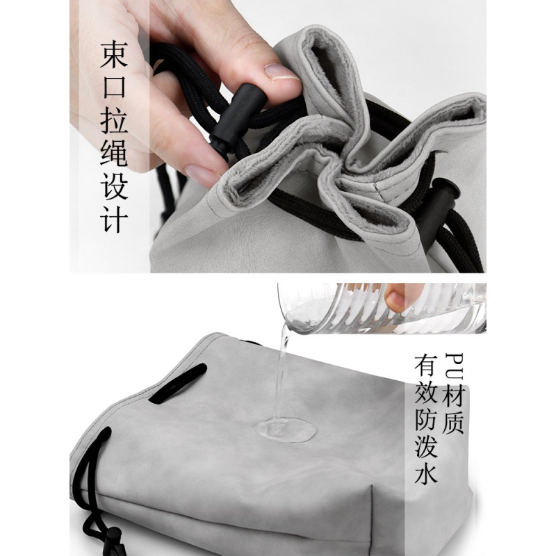 懒人抽绳化妆包大容量简约便携网红ins 超火风旅行化妆品收纳袋女收纳袋 三维工匠高清大图