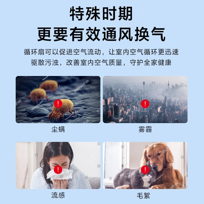 美的(Midea)空气循环扇/3D全自动摇头电风扇/家用遥控电扇/台地两用循环对流风扇/落地扇GAF24SR