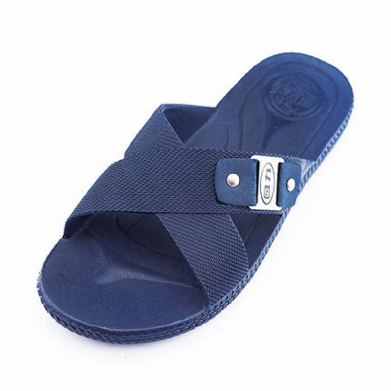 回力拖鞋男舒适耐磨防滑浴室拖鞋居家休闲时尚一字拖鞋男3265蓝色39