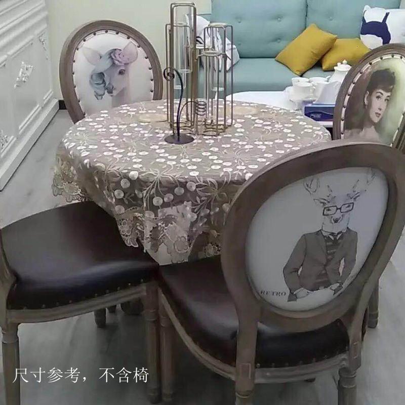 森美人复古茶几做旧拍摄北欧客厅沙发边角几美式乡村实木卧室阳台小圆桌 复古色80直径72高